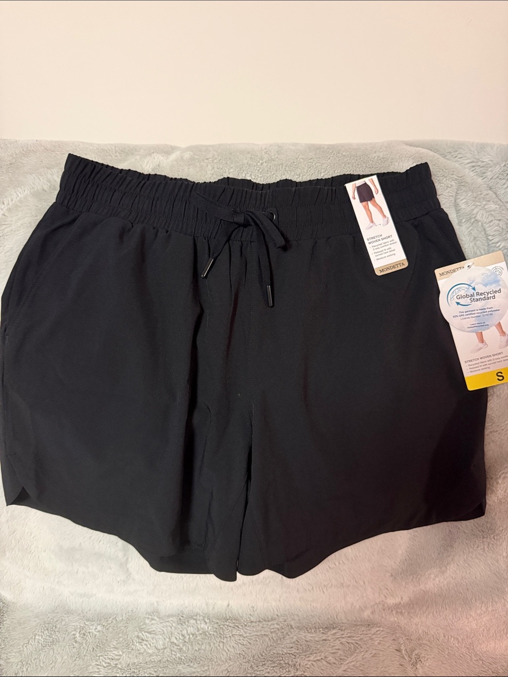 Mondetta Black Athletic Drawstring Shorts
